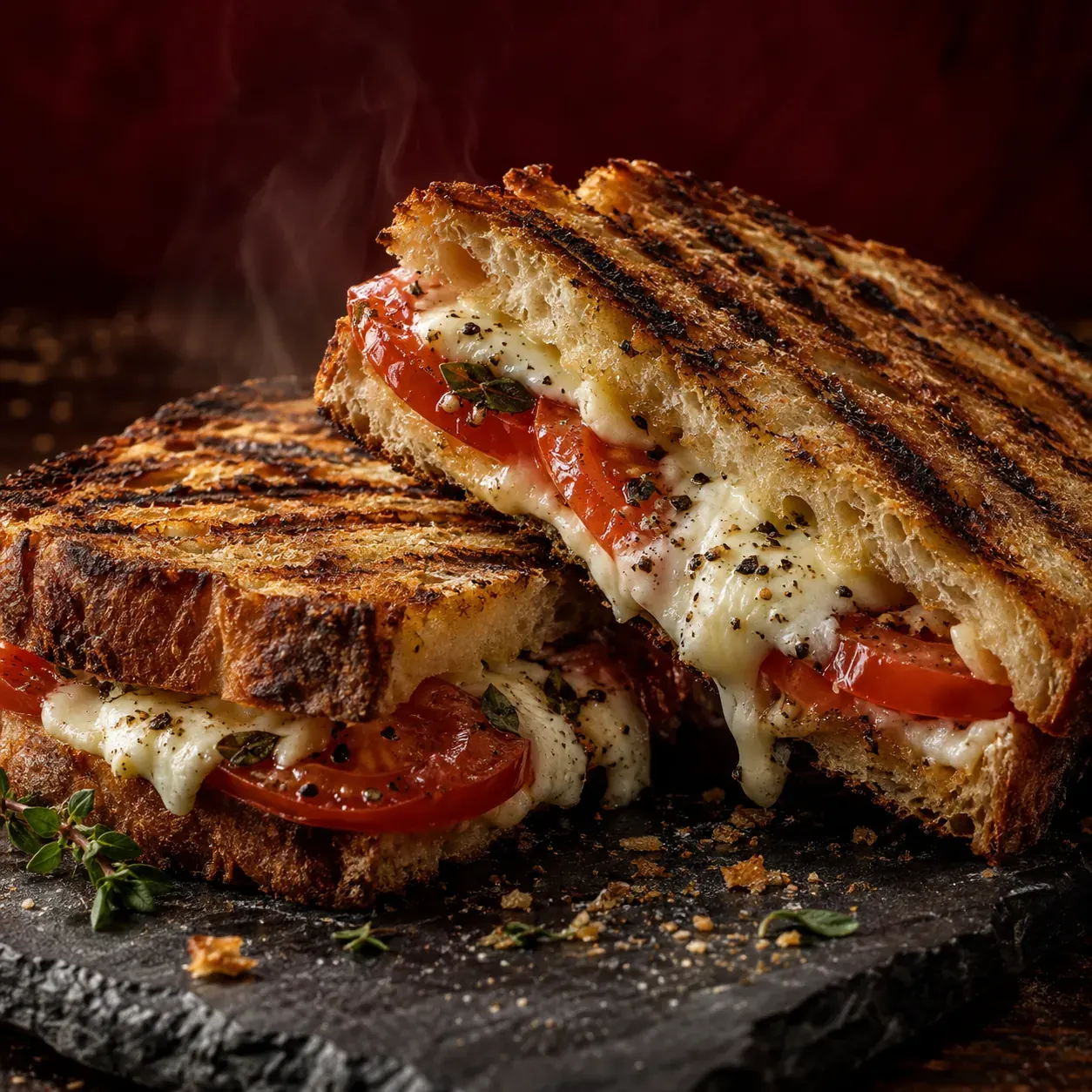 Panini grillé au chèvre